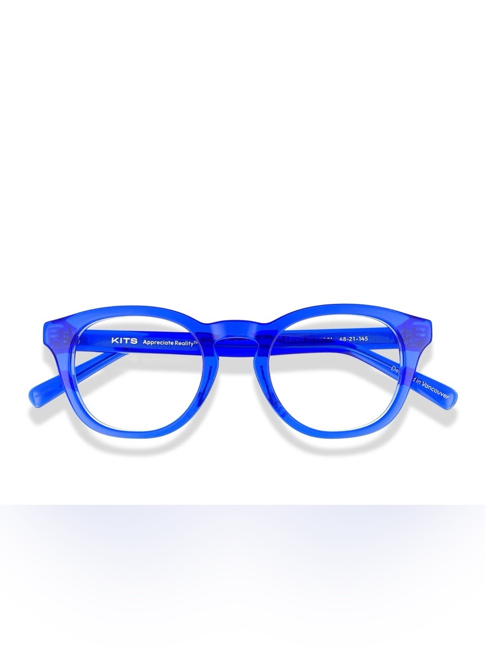 KITS Blue Round Acetate Reading Glasses NEW